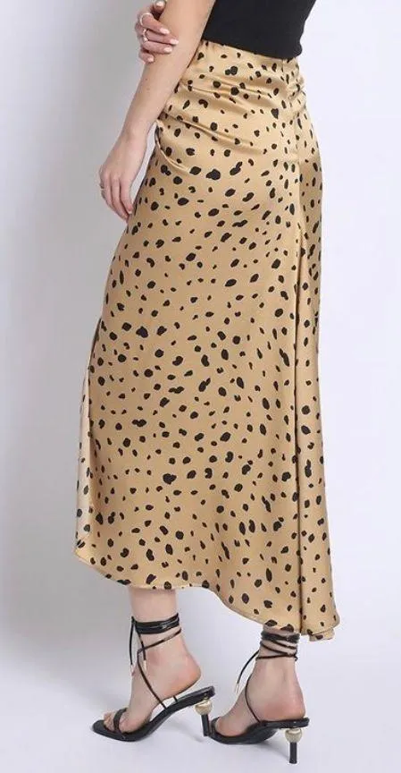 ruched side slit midi skirt size L - Image 2