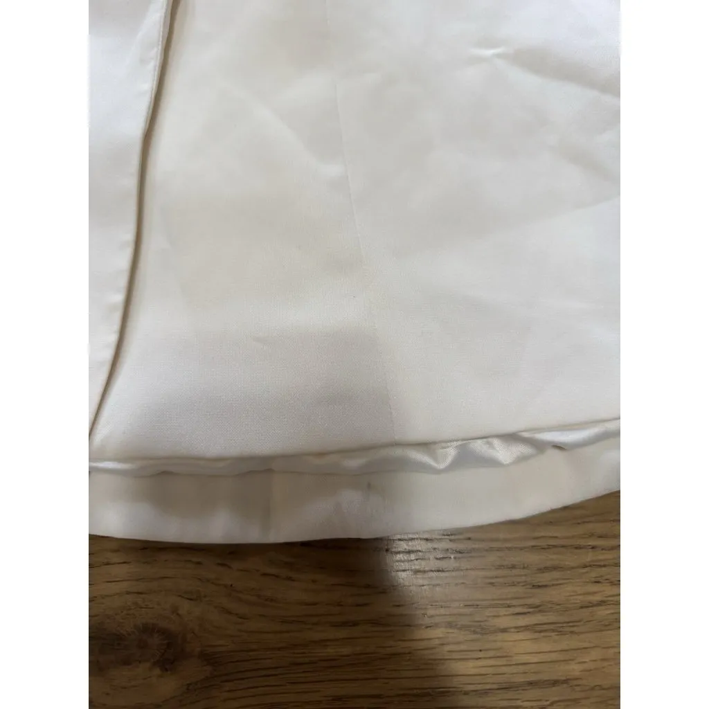 Skies Are Blue Blazer Off White Scalloped Size 2X Open Front Career Jacket NWT - Image 4