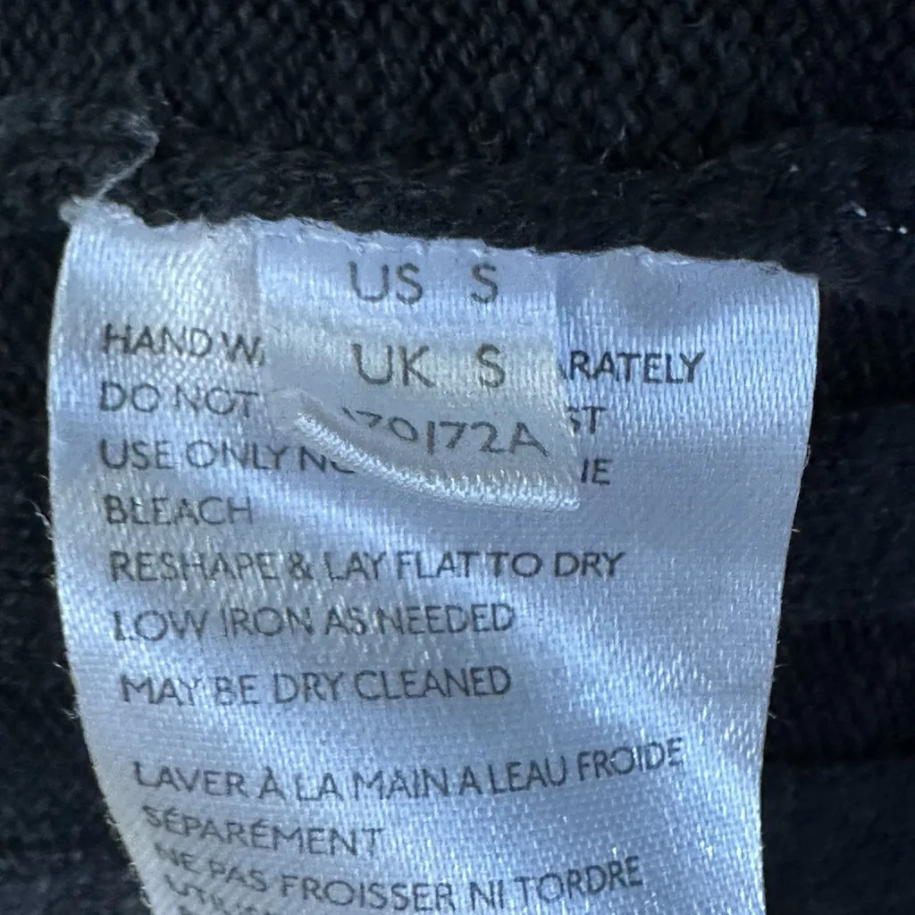 Free People FP Beach Ribbed Midi Sweater Skirt Cotton Linen Black Veda Small - Image 6