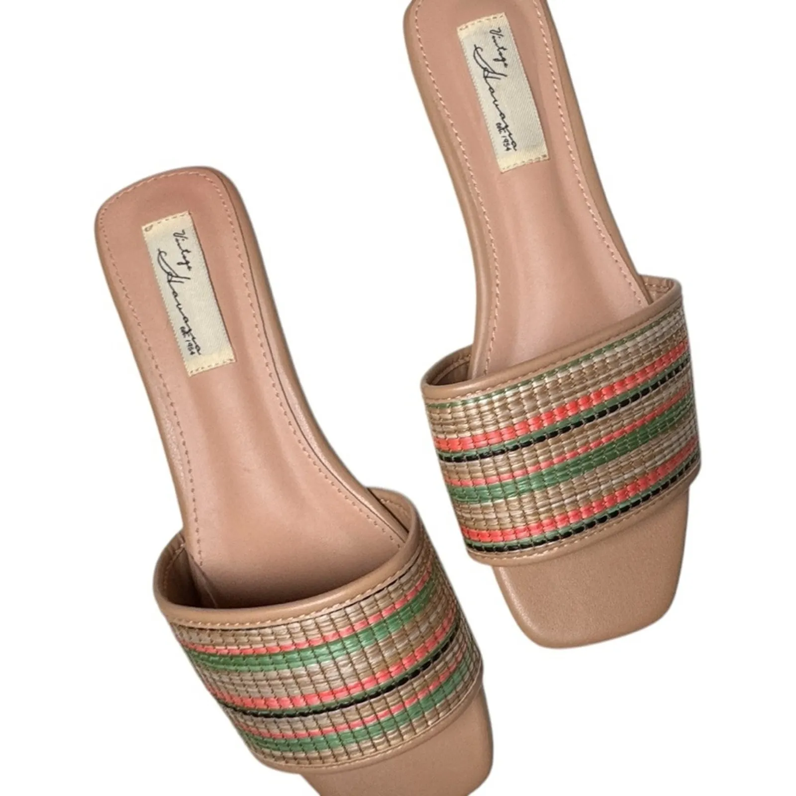 Vintage Havana Finley Low Heel Basket Weave Multi-color sandals Sz 9 - Image 2