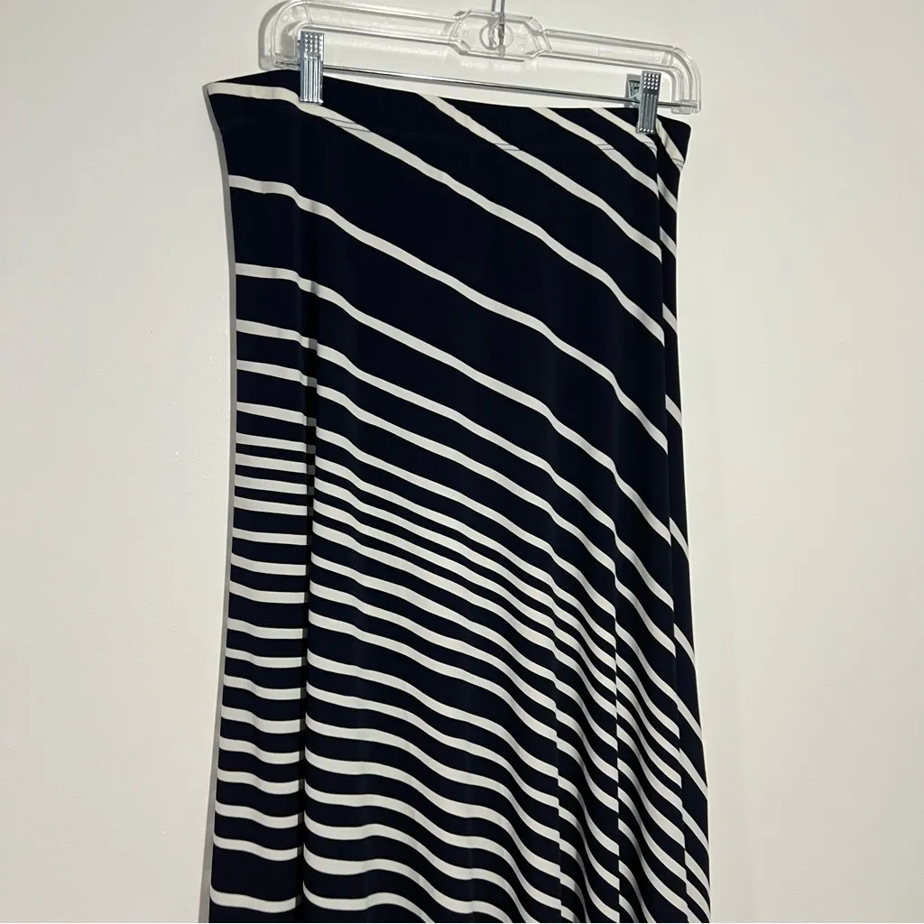 New Chico's Knit Kit Striped Midi Skirt‎ Size Medium Chico's Size 1 - Image 4