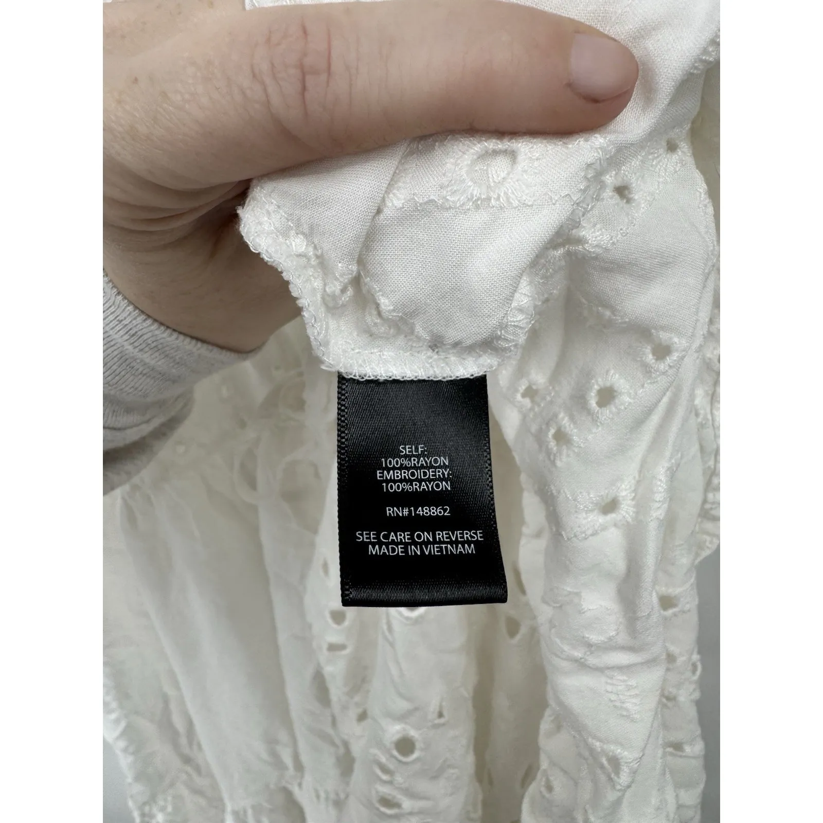 Torrid Cotton Eyelet Maxi Kimono Women 3X White Preppy Peasant Whimsical - Image 5