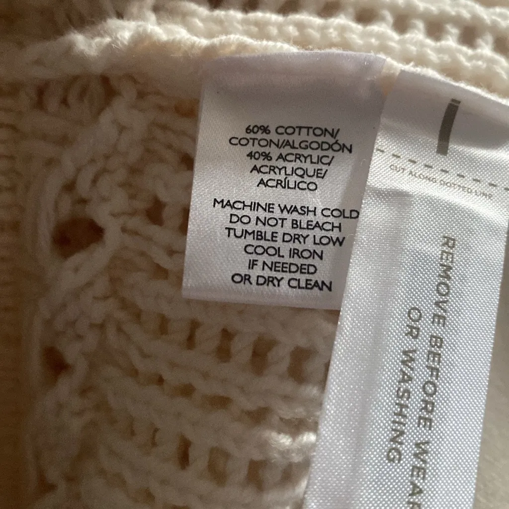 Loft Cream Oversized Crew Neck Sweater - Image 8