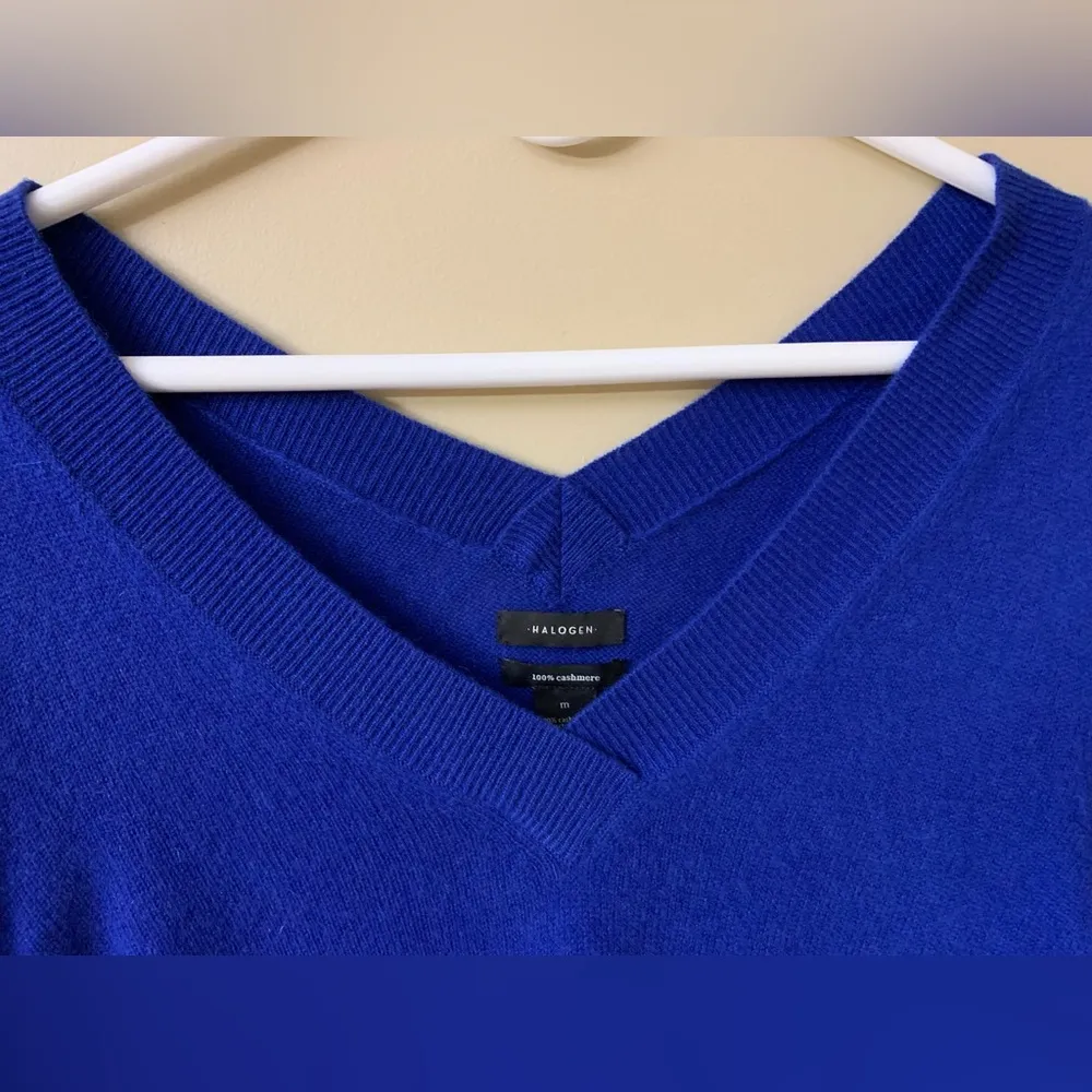Halogen 100% Cashmere  Sweater - Blue - SZ Medium - Image 2