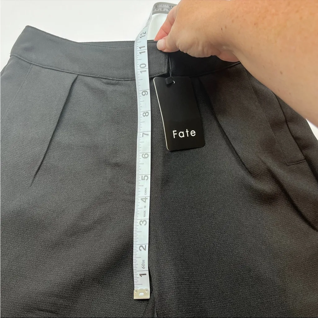 Fate Womens Size XS Extra Small Black‎ Pants Three Pockets Pleated Front NEW Black - Image 7