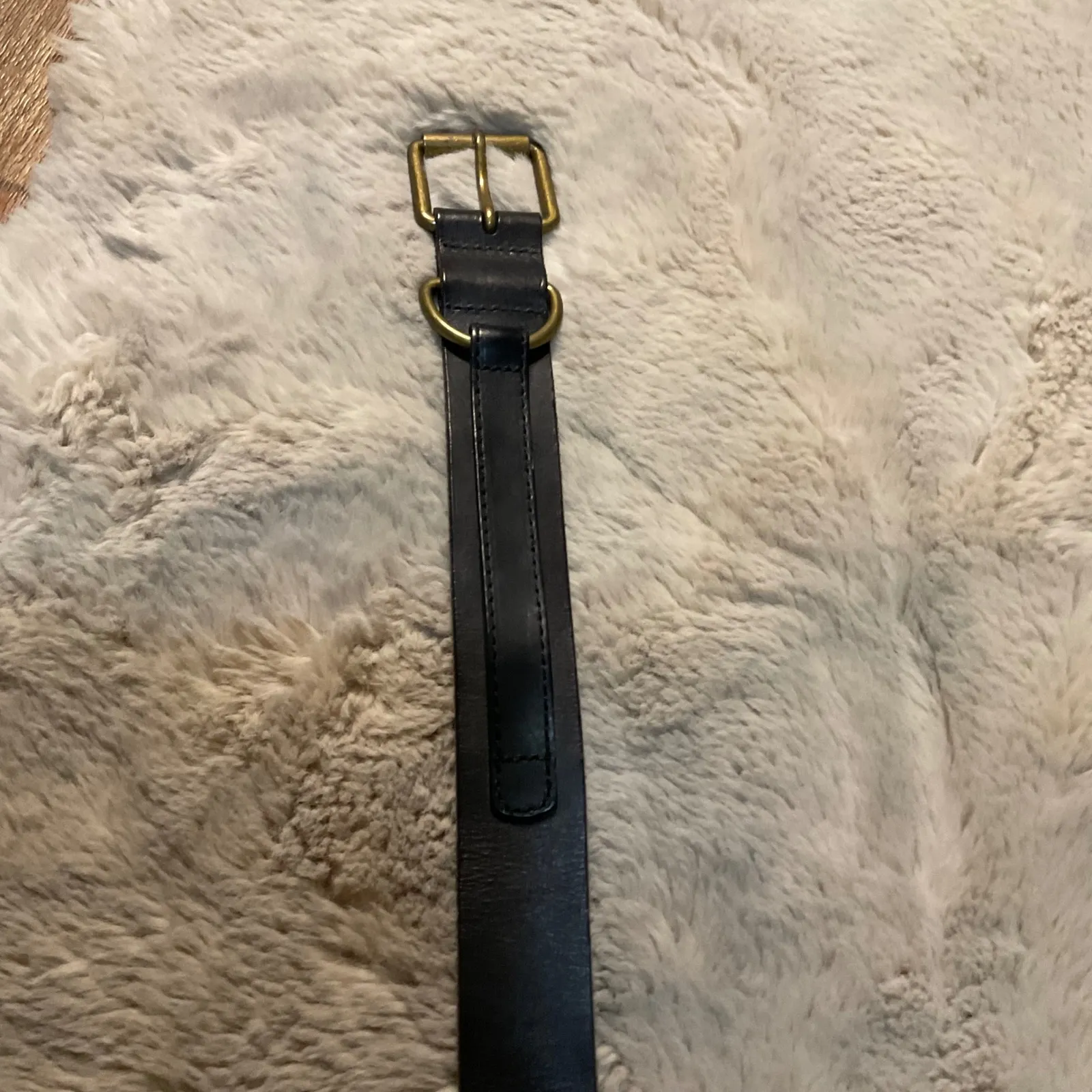 Gap Leather Belt Brown Womens Size Small Brass Hardware - Image 3