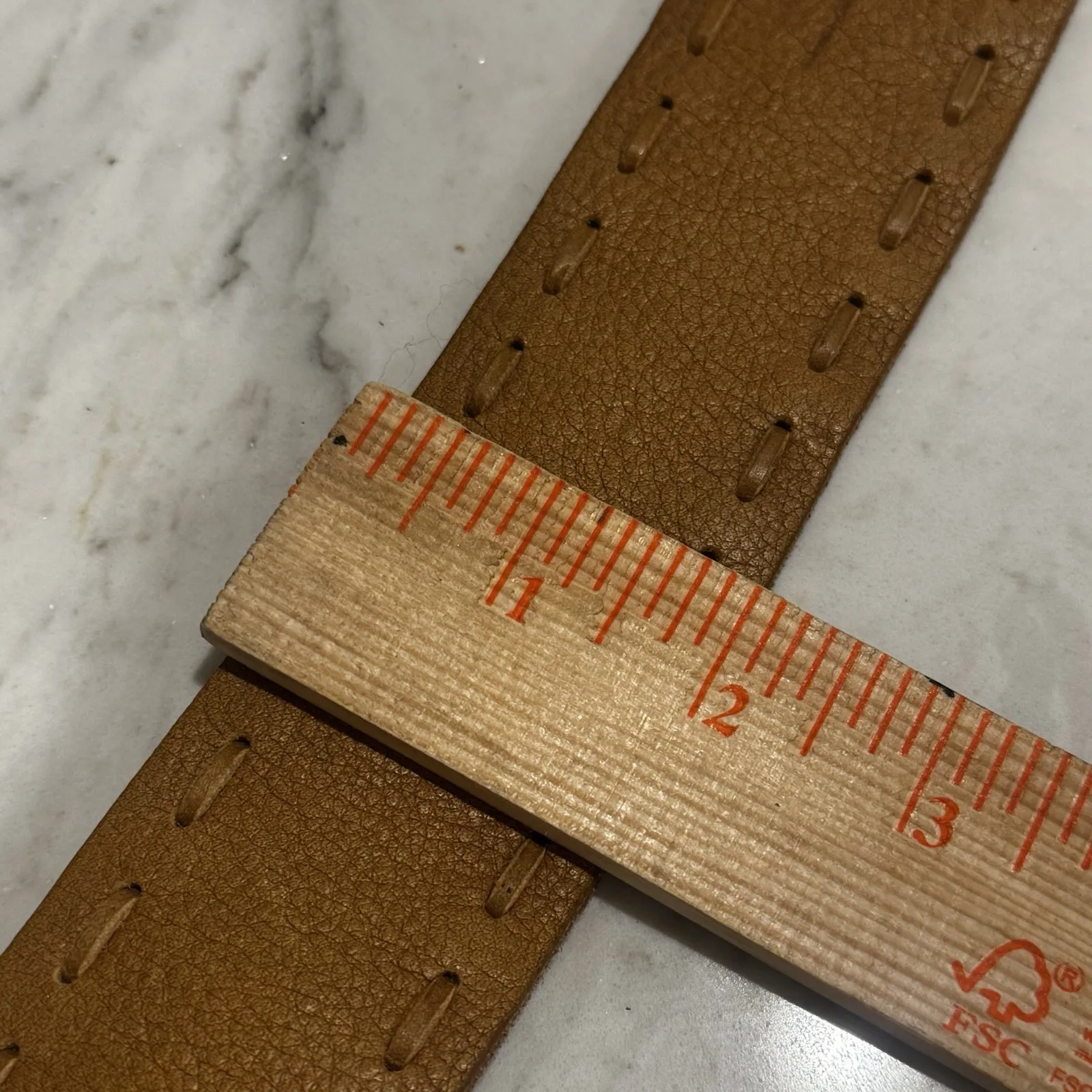 Miu Miu Brown Genuine Leather Designer Belt Made in Italy Womens 32 Brass Buckle - Image 11