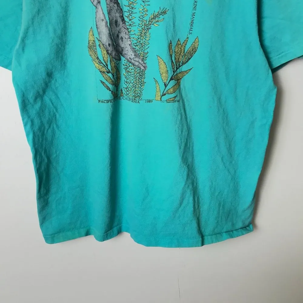 Vintage Distressed 8th Biennal Conference On The Biology T Shirt Blue XL - Image 8