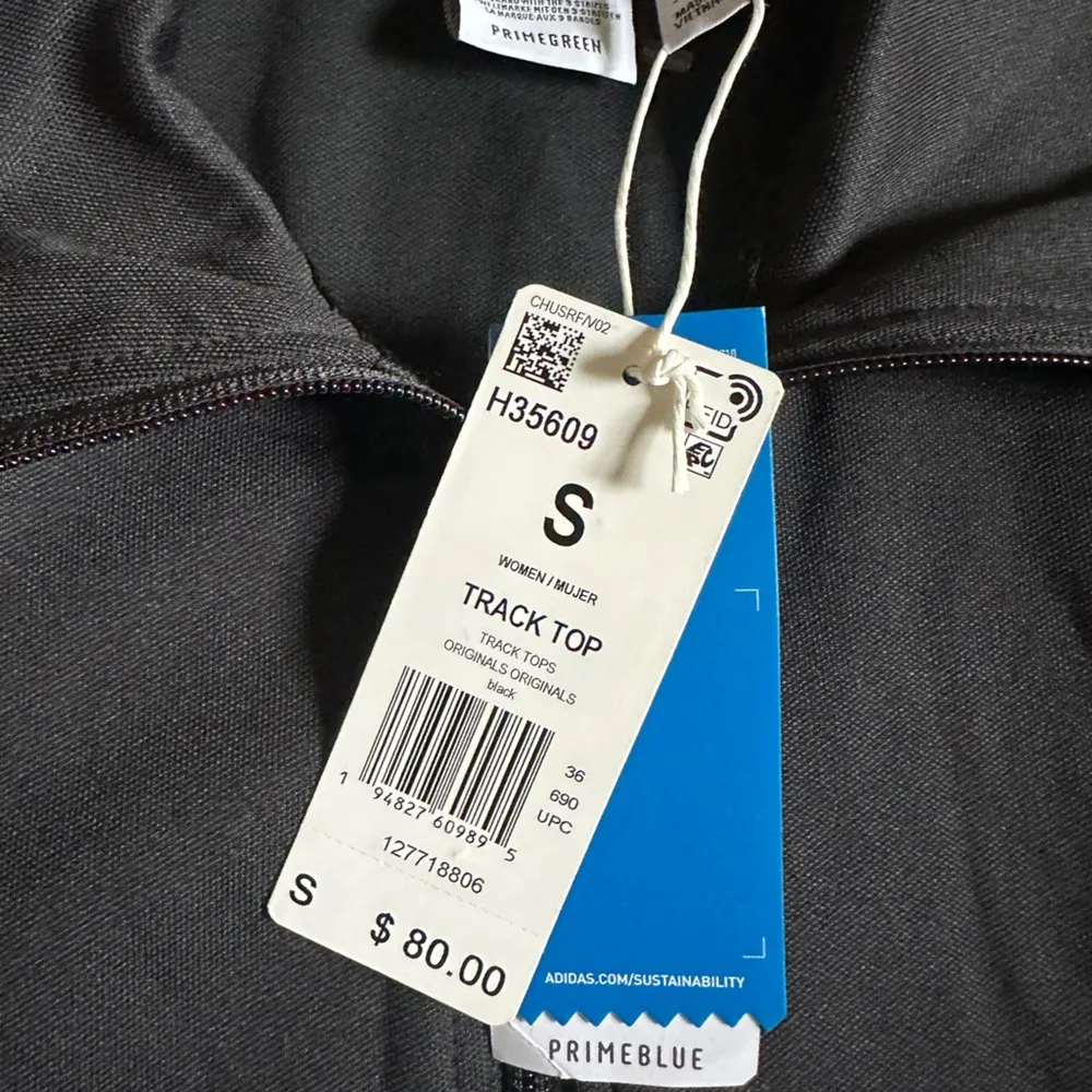 NEW Adidas Originals Womens Adicolor Classics Track Jacket Black Size Small - Image 6