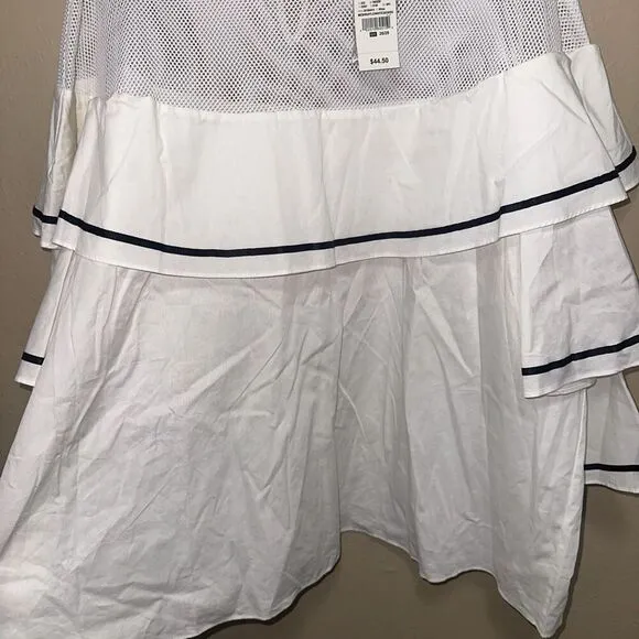 Ashley Stewart White Mesh Ruffle Trim‎ Top Plus Size 26/28 NWT - Image 5