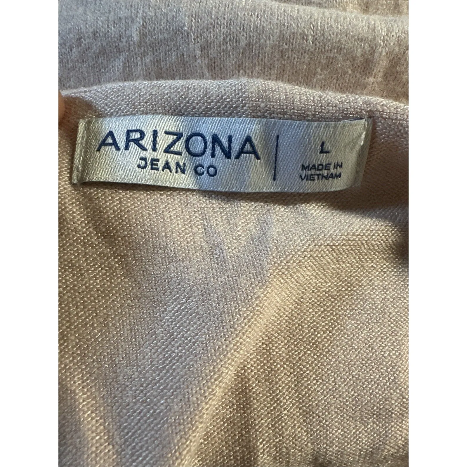 Arizona Jean Co Women's Long Sleeve Light Pink Top Size Large Soft Casual Shirt - Image 7