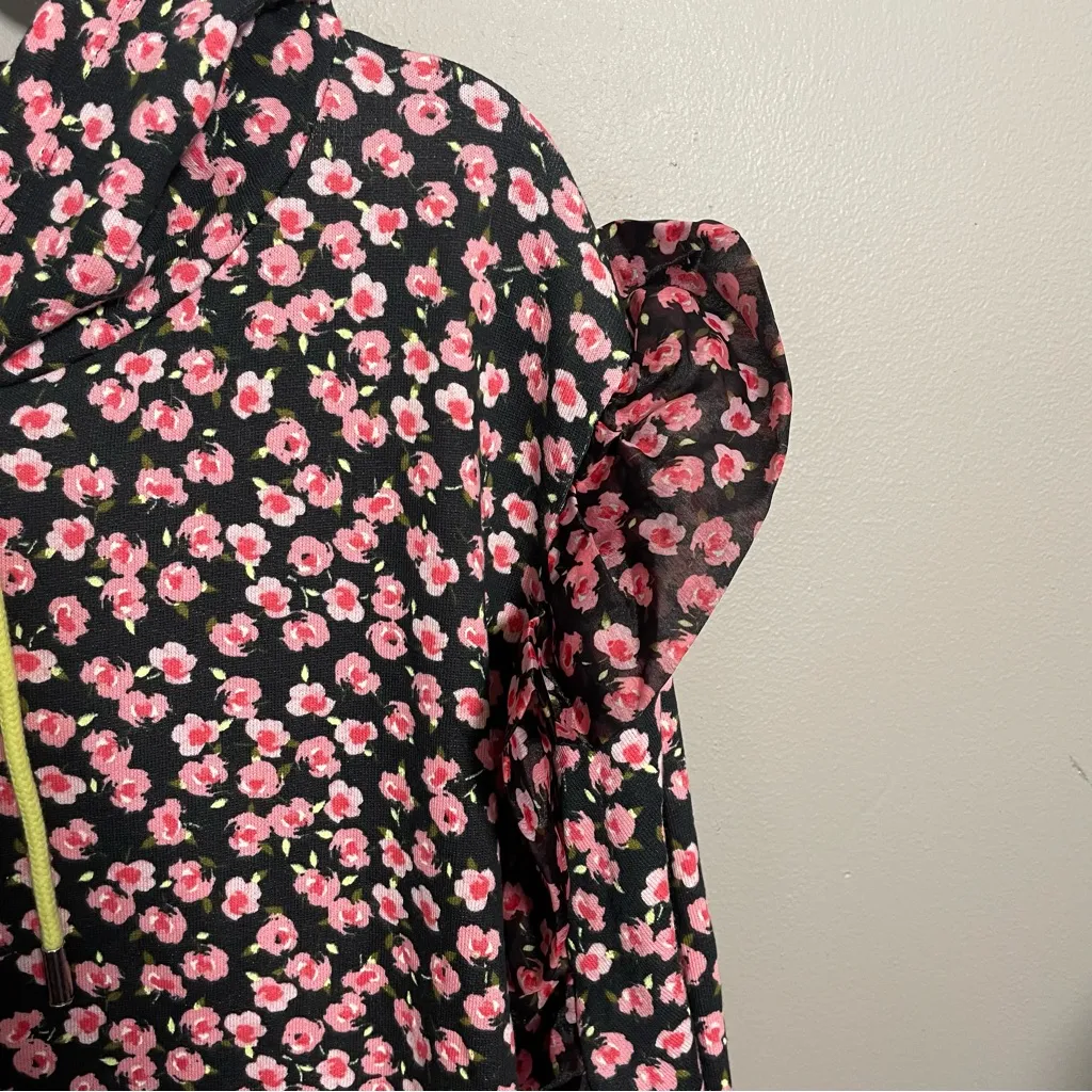 Sandy Liang X Target Women's Floral print Ruffle Hooded Sweatshirt - Image 11