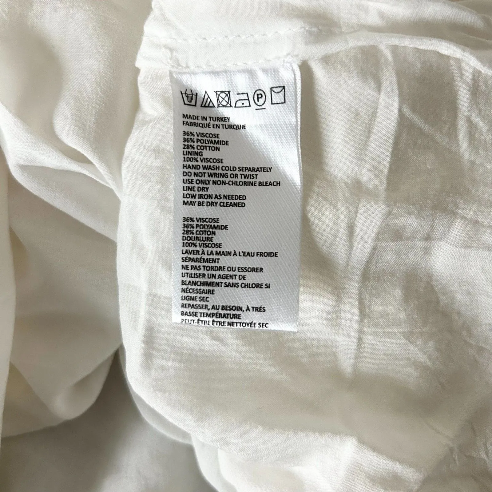 Anthropologie Maeve Anastasi Smocked Mini Dress in White Lace Size Medium - Image 6