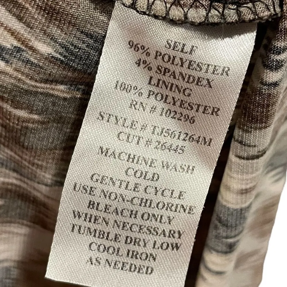 Connected Apparel Brush Stroke One Shoulder Strappy Mini Formal Draped Dress - Image 7