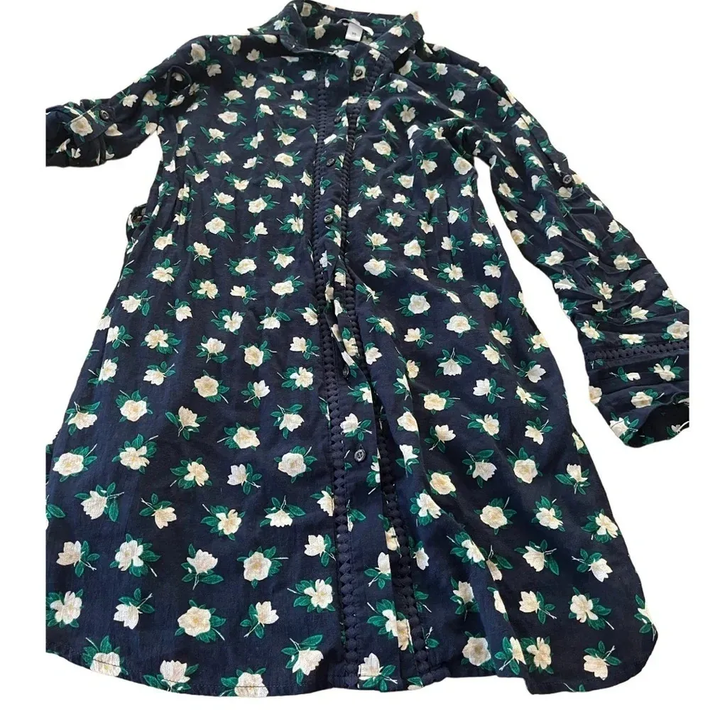 + Land’s End full button front mini dress, size XS (2-4). - Image 2