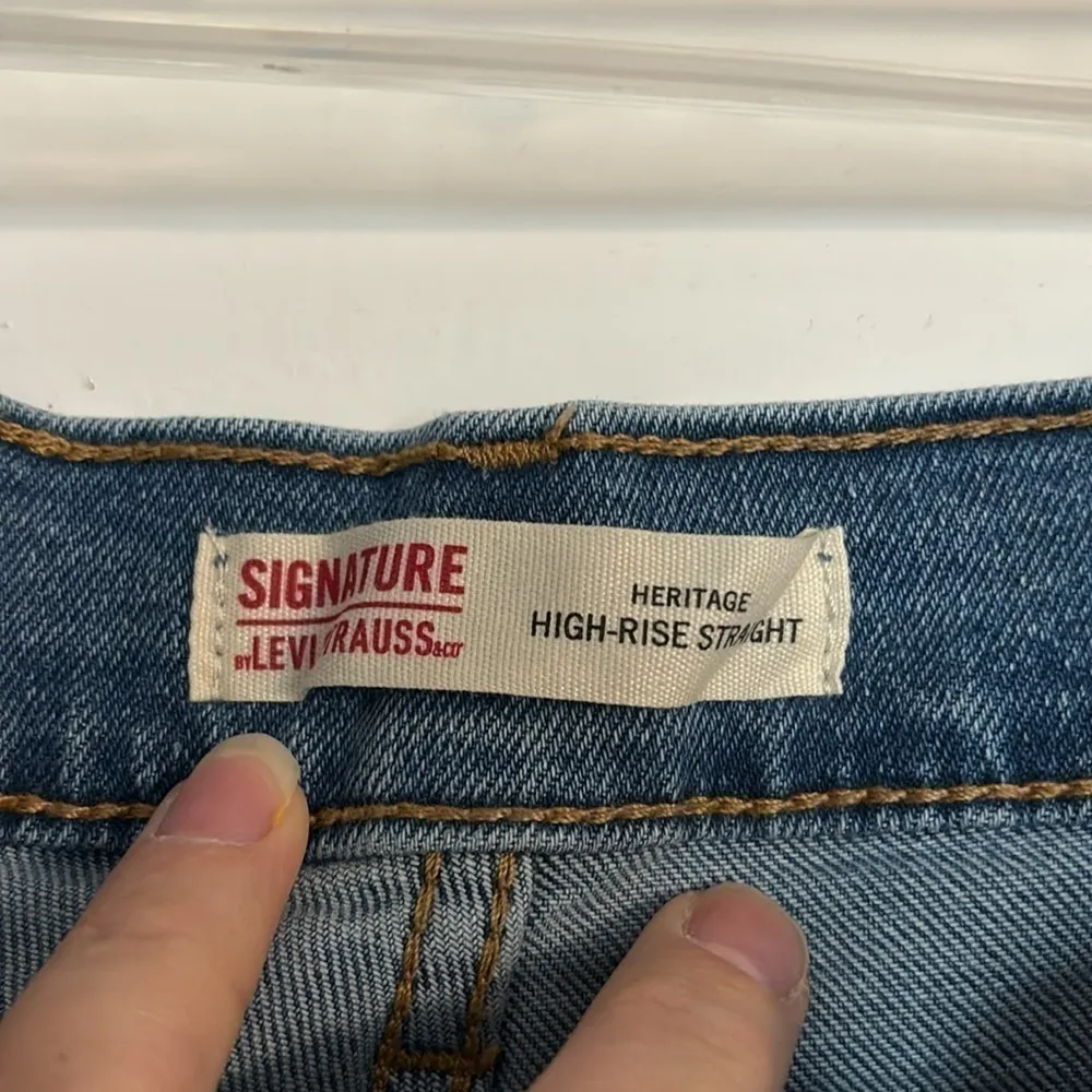 Levi’s Heritage High Rise Straight Jeans Blue Size 16 - Image 3