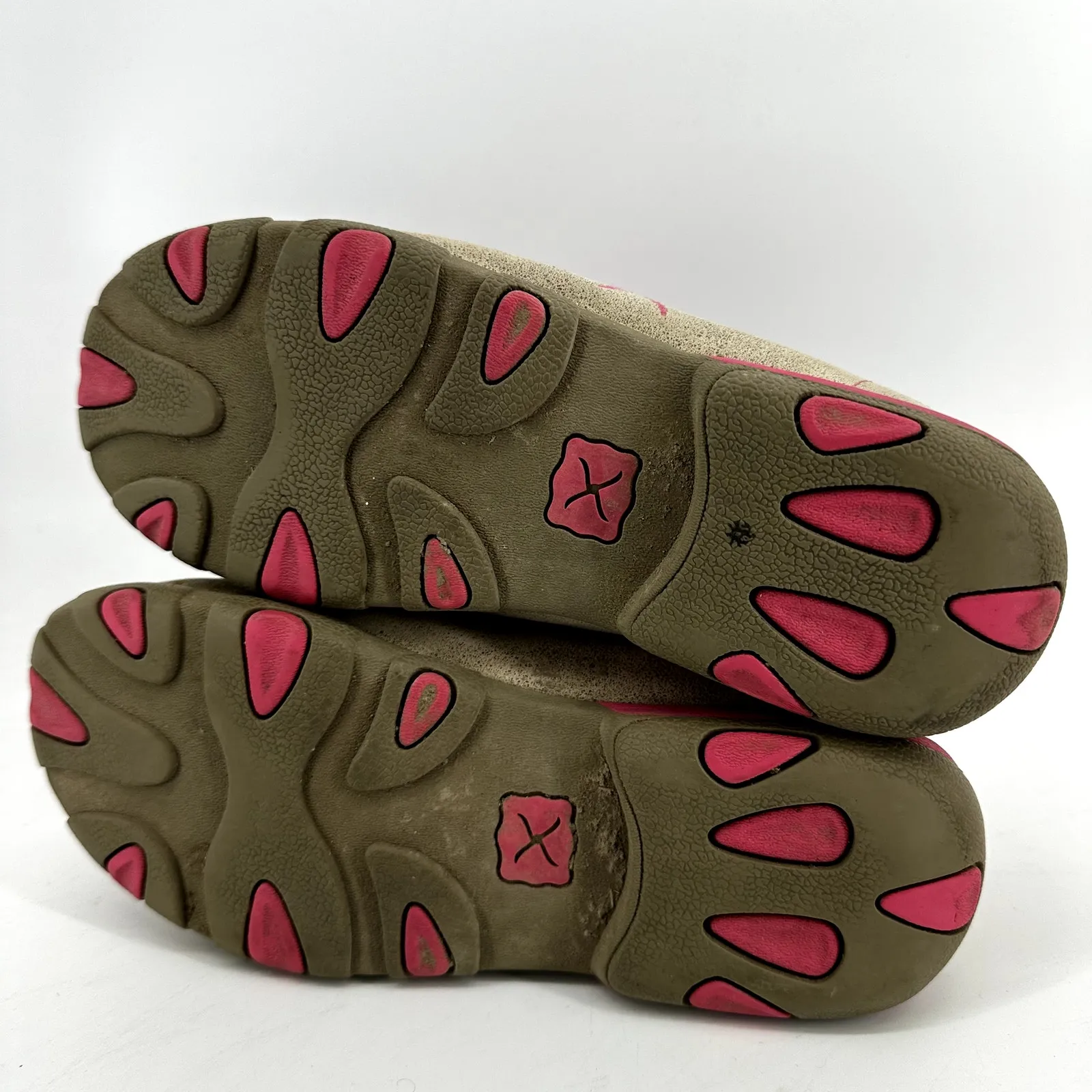 Twisted X Chukka Driving Moc Tough Enough to Wear Pink Boots Leather Beige 7 - Image 7