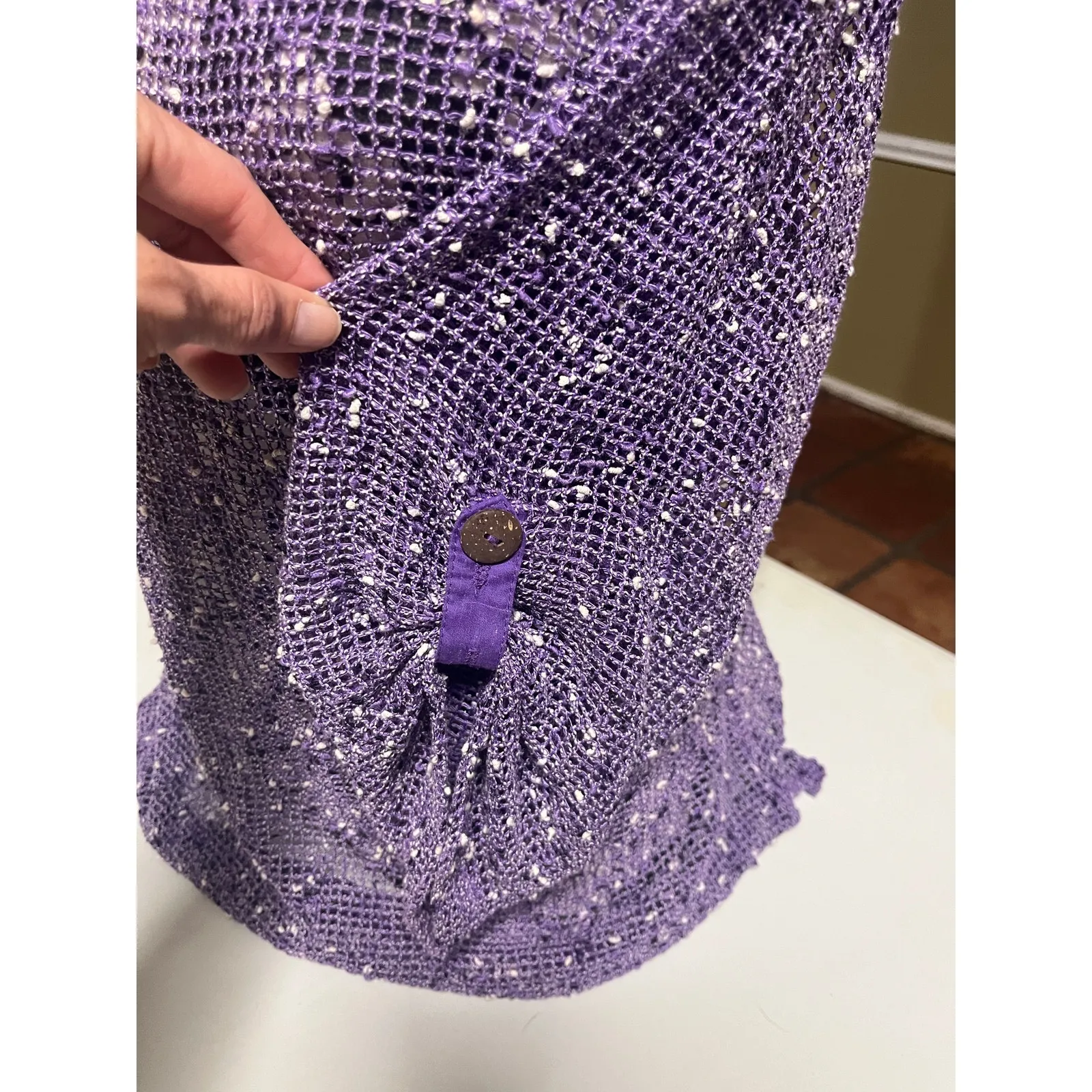 Katie Todd Mesh Top Purple Size M - Image 2