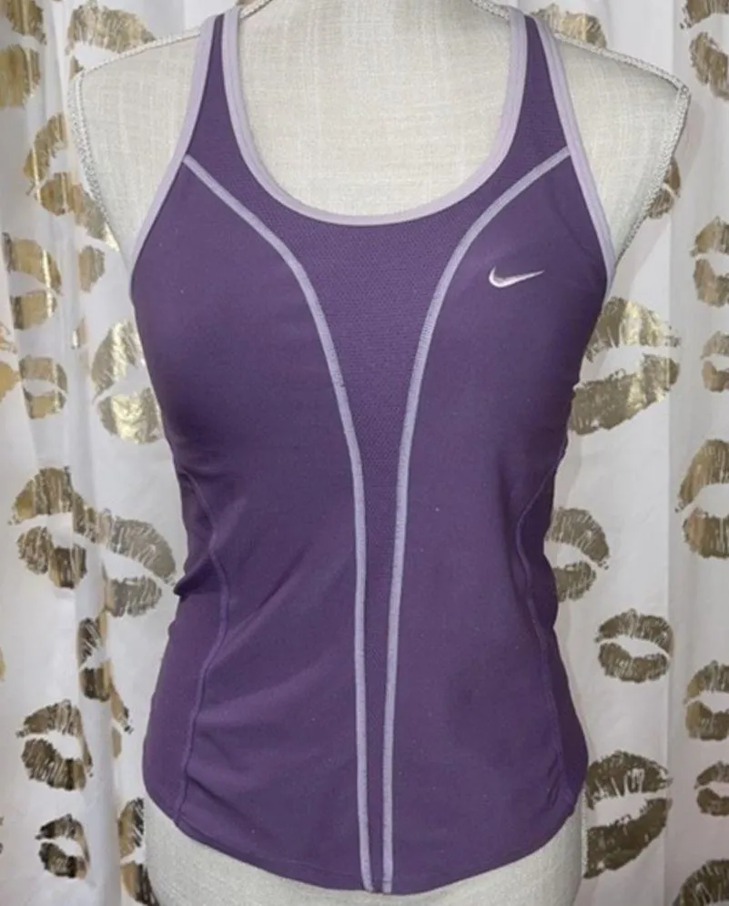 NIKE Dri Fit Racerback Moisure Wicking Athletic Top Shelf Bra Stretch Athletic - Image 7