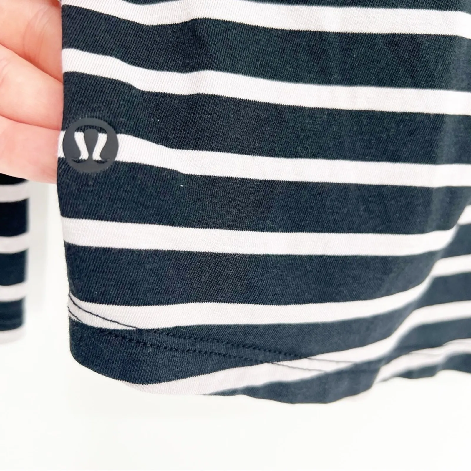 Lululemon Ever Ready Long Sleeve Striped Top‎ 4 Yachtie Stripe Black Chrome - Image 6