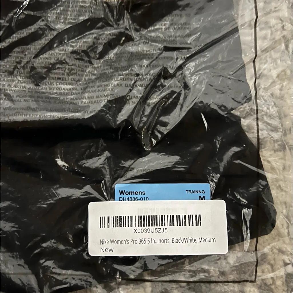 NWT Nike Black Pro 365 5 Inch Shorts Size Medium - Image 3