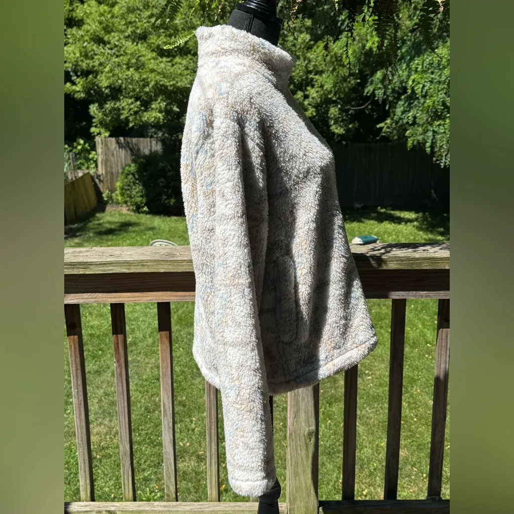 Lucky Brand Cream Teddy Jacket Plush cozy Fuzzy Design - Image 7