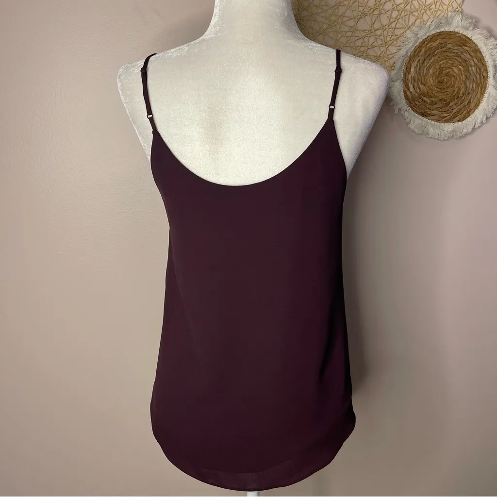 BABATON Aritzia Embroidered Lace Everly Camisole Deep Purple Tank Top XS - Image 4