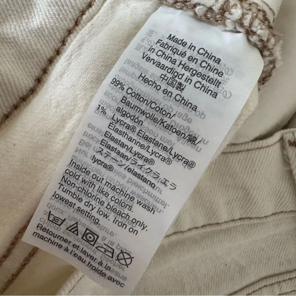 Madewell Slim Demi-Boot Jeans in Cloud Lining Size 26 - Image 16