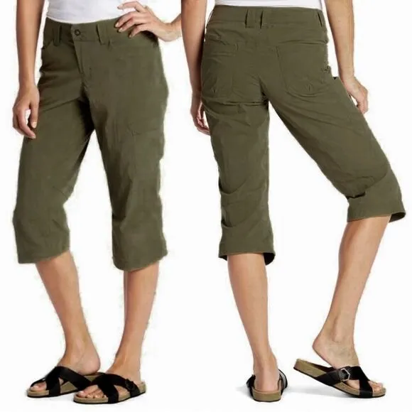 ARCTERYX Womens Cropped Cargo Capri Pants in Green Size 14 Outdoor Hiking - Image 2