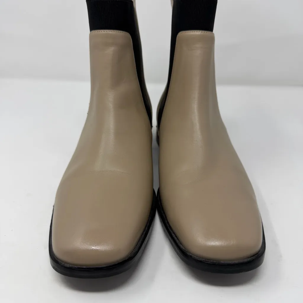 EVERLANE The Italian Leather Square Toe Chelsea Boot Sand Cream Womens Size 10 - Image 4