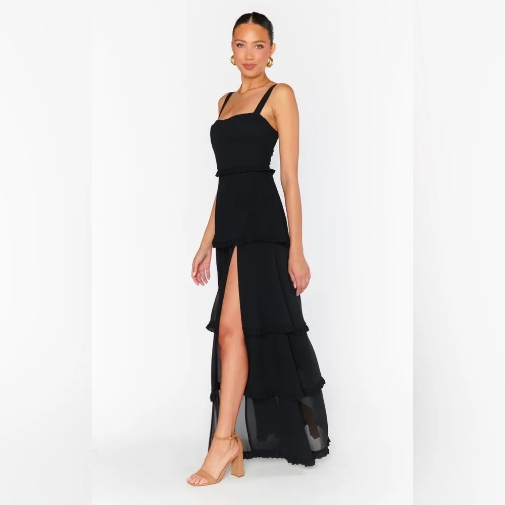 SHOW ME YOUR MUMU Lady Corset Dress In Black Chiffon - Image 8