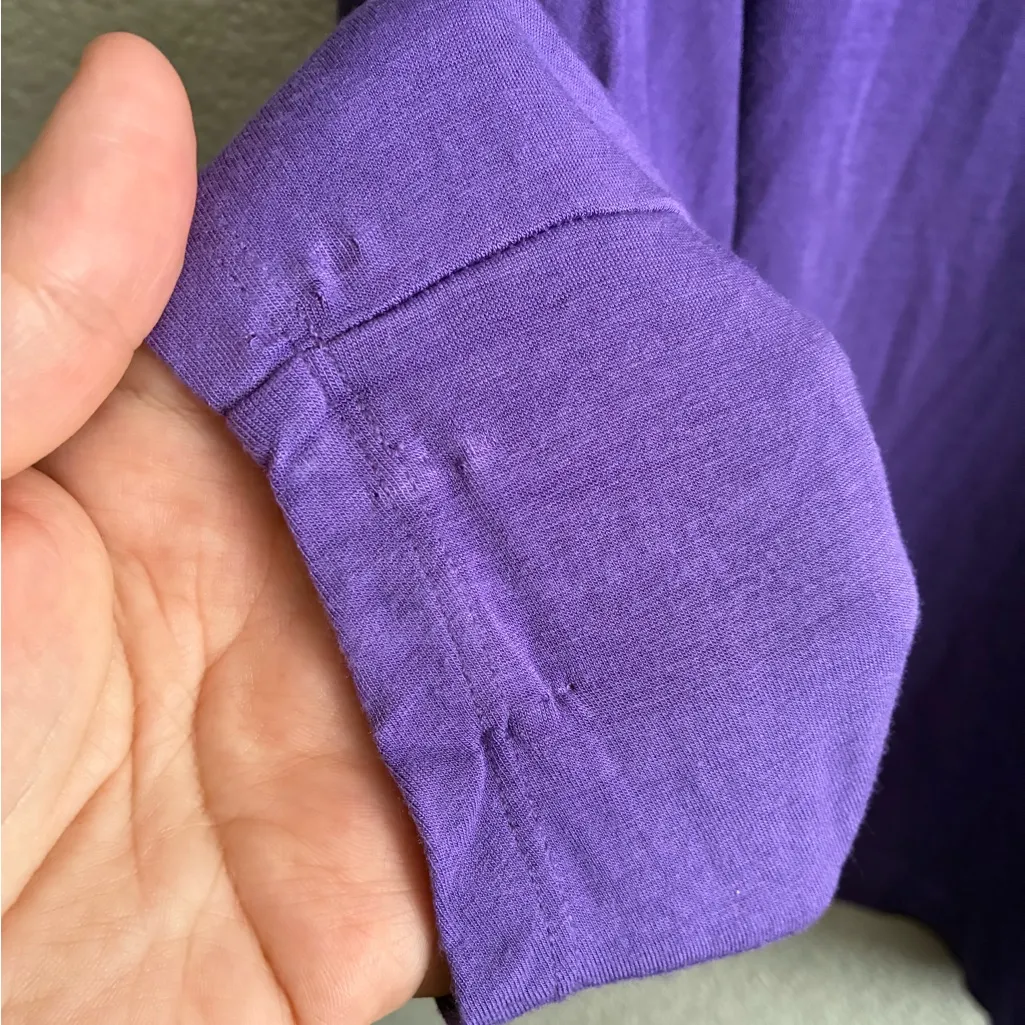 Ralph Lauren Women's Purple Viscose Jersey Knit
Cutout Cold Shoulder Top M - Image 10