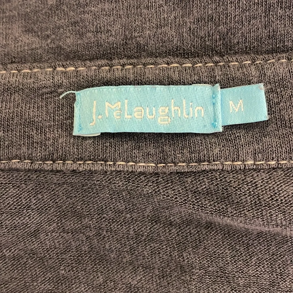 J.McLaughlin Womens Blue Long Sleeve Polo Collared Shirt Size Medium - Image 4