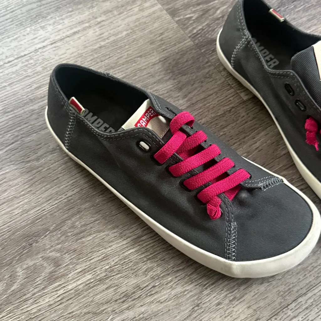 Camper Sneakers Peu Rambla 40 Black Shoes with Pink Accents US 9 - Image 2