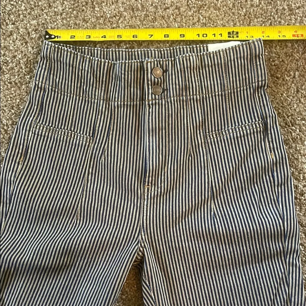We The Free Jayde High Rise Flare Leg Jeans Railroad Stripe 28 NWT - Image 5