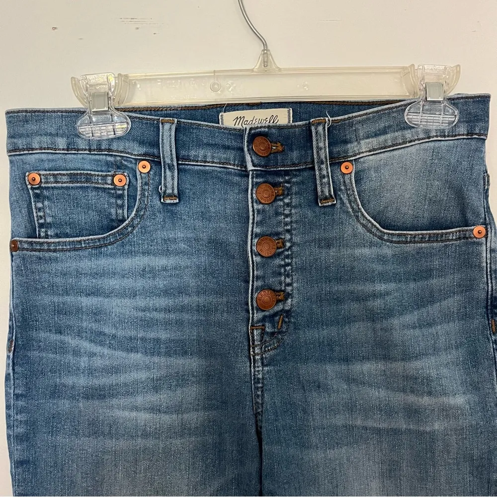 Madewell Cali Demi-Boot Jeans in Bess Wash: Button-Front Edition Size 27 - Image 7
