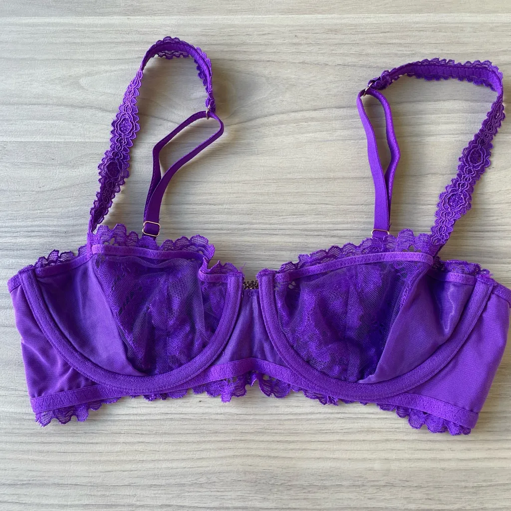 Savage X Fenty Vibrant Purple Lace Lingerie Size undefined - Image 6