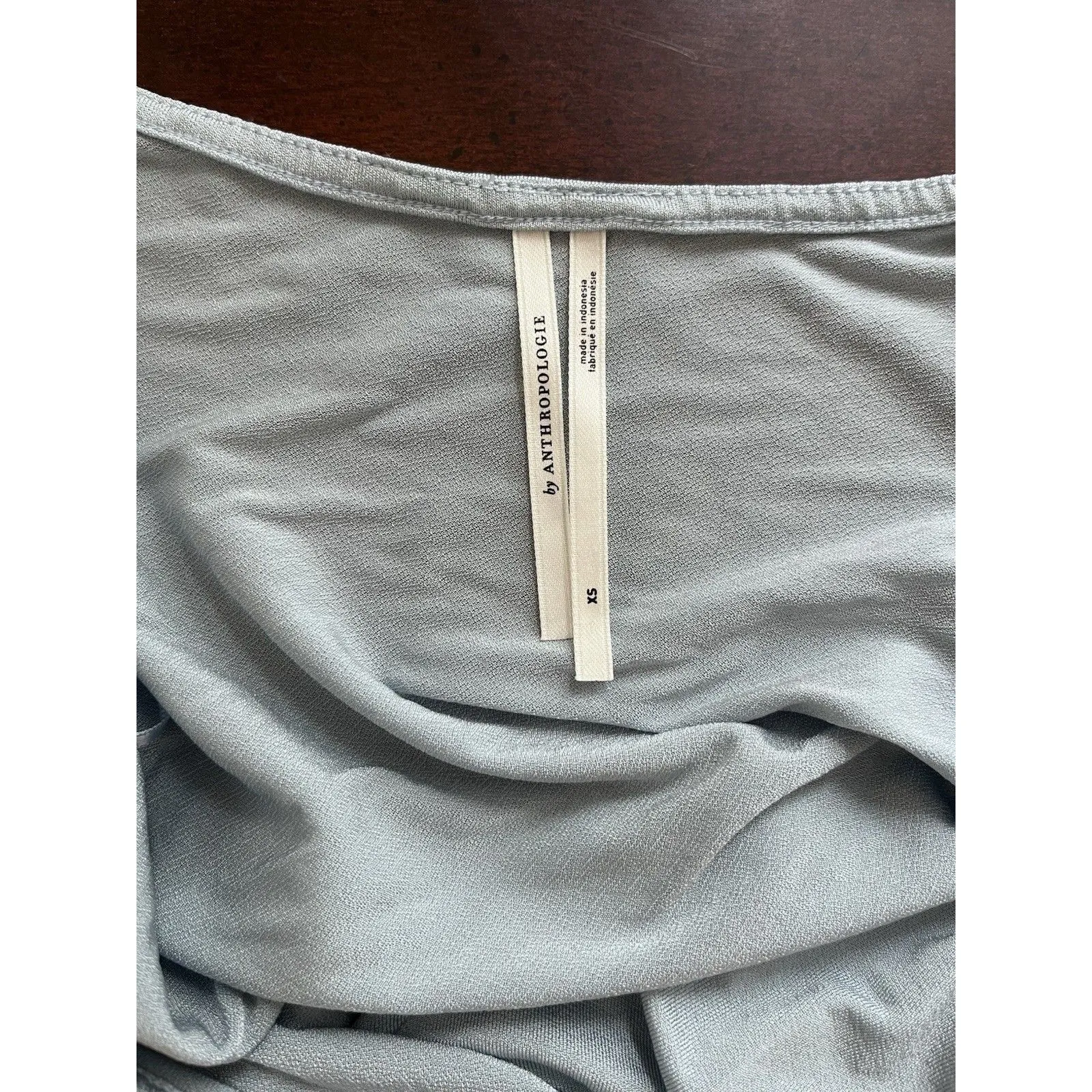 Anthropologie Women's Draped V-Neck Top, Blue bell Size XS - Image 7