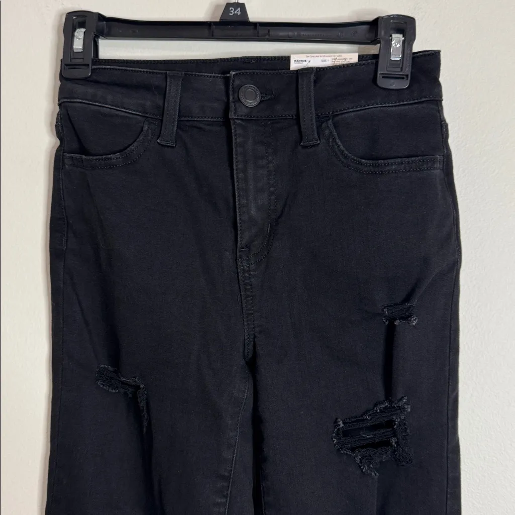 SO for Kohl's High Rise Crop 26-inseam Super Stretch Jeans Distressed size 25 - Image 3