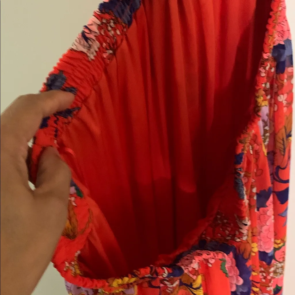 Express Red Floral Backless Dress - Image 9