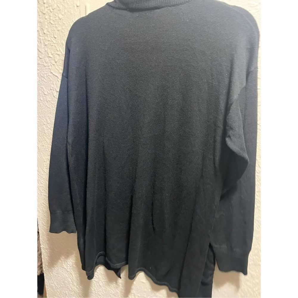 Gloria Vanderbilt Black Open Front Cardigan Woman’s Size XL - Image 9