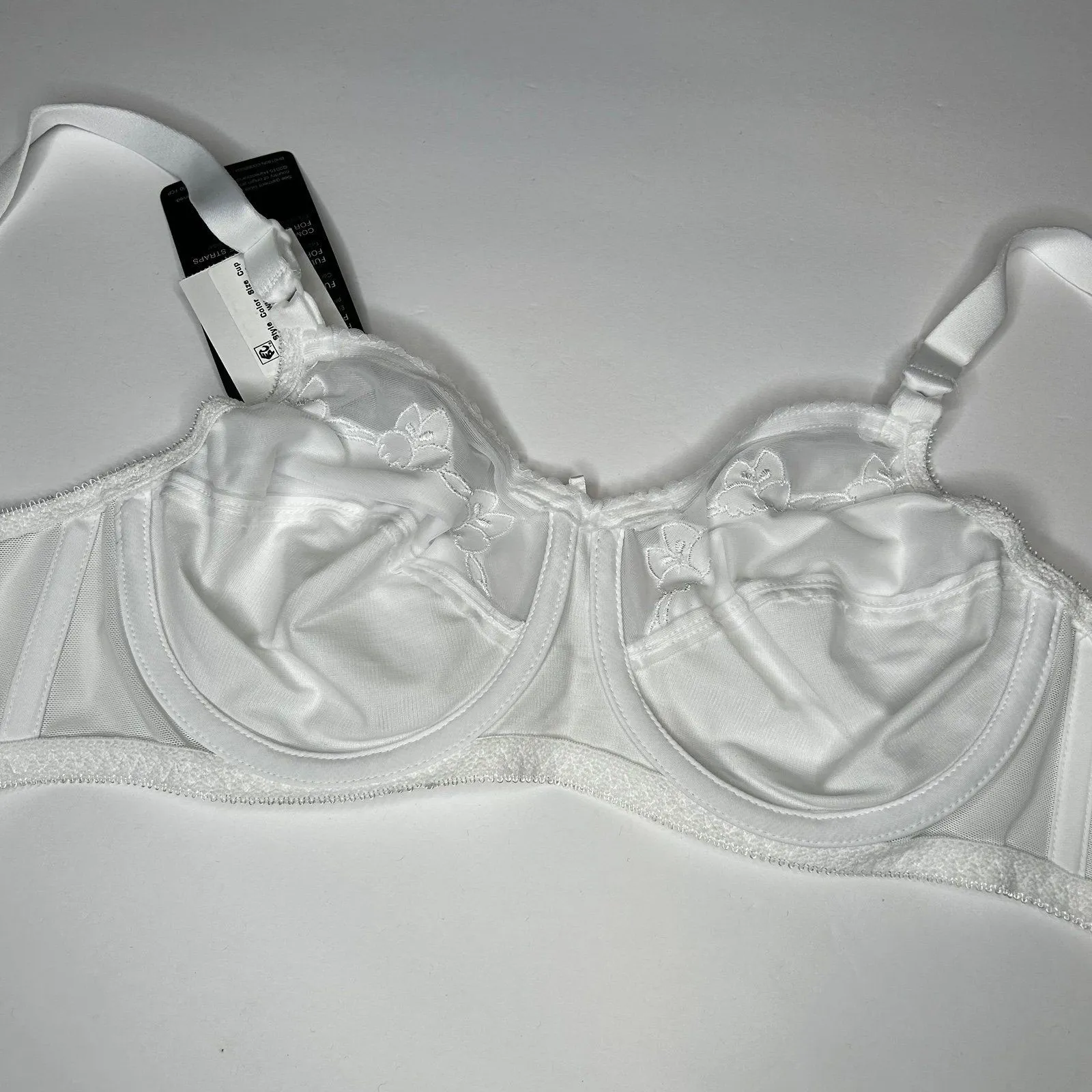 New Bali unlined white mesh lace bra 34C - Image 5