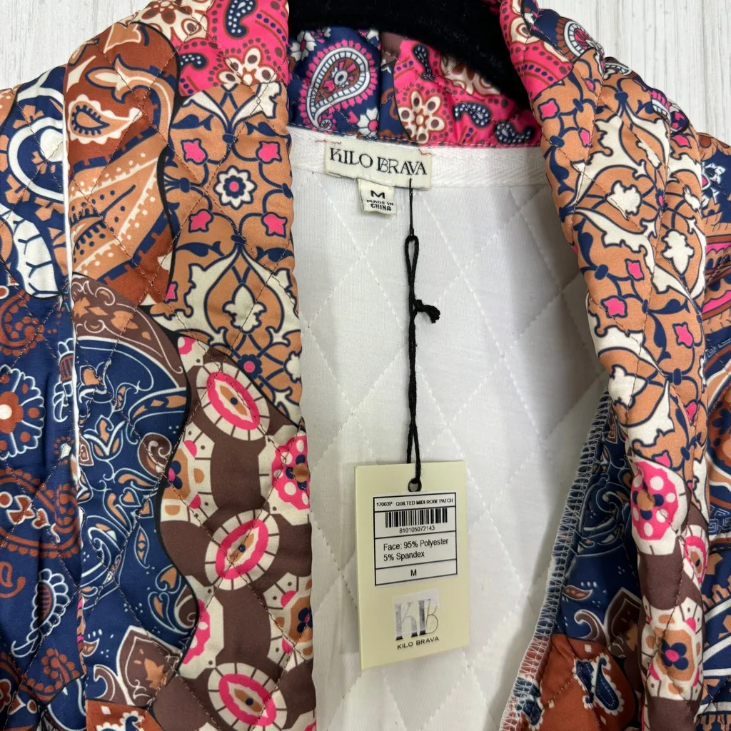 NWT Kilo Brava Patchwork Quilted Midi Robe Jacket size M Medium NEW - Image 10