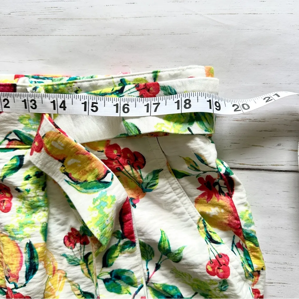 LC Lauren Conrad Shorts Womens XXL Fruit Flower Print Waist Tie Floral Summer - Image 7