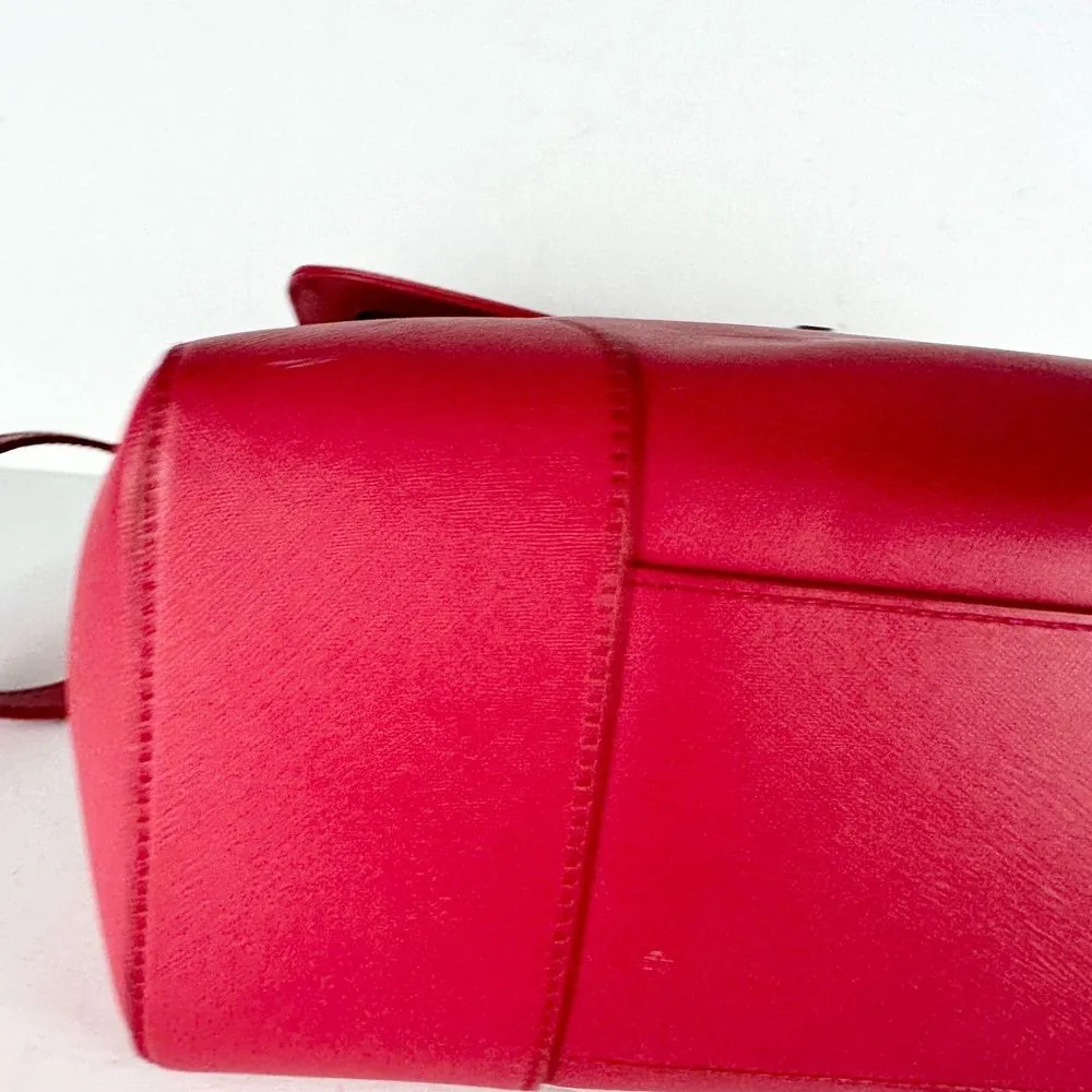 Robinson Leather Top Handle Handbag Purse Flap Pink - Image 5