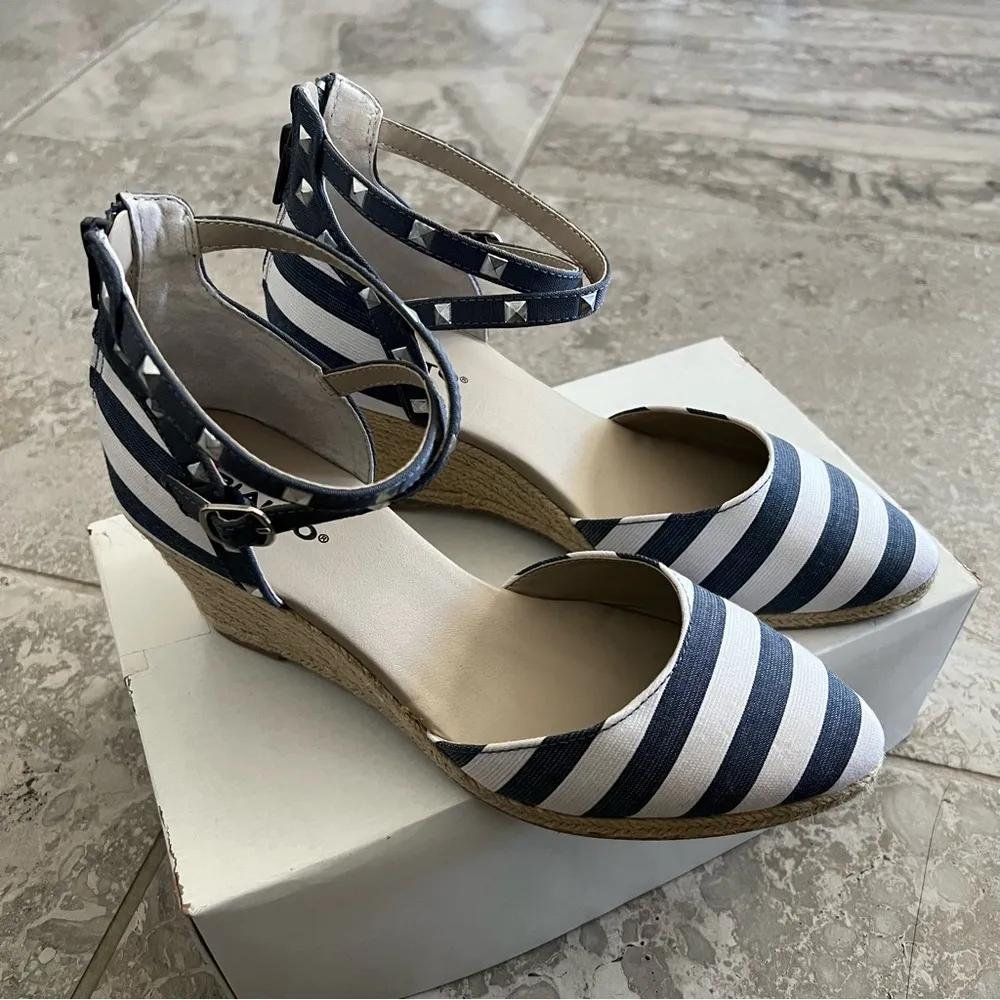 RIALTO Espadrilles Wedge Heel Ankle Strap Shoes Size 8.5M New w/o Box - Image 4