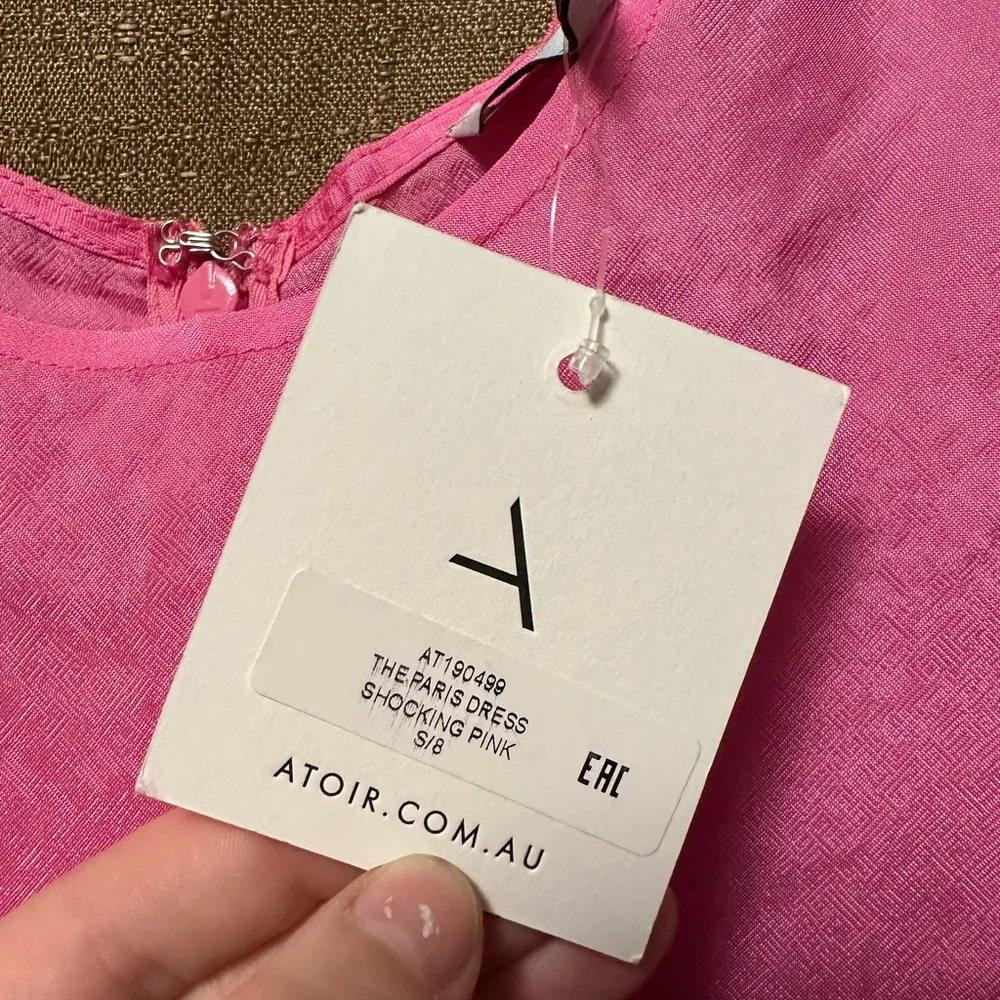 NWT ATOIR Revolve The Paris Dress Shocking Pink Maxi Tie Waist Dress Size Small - Image 4