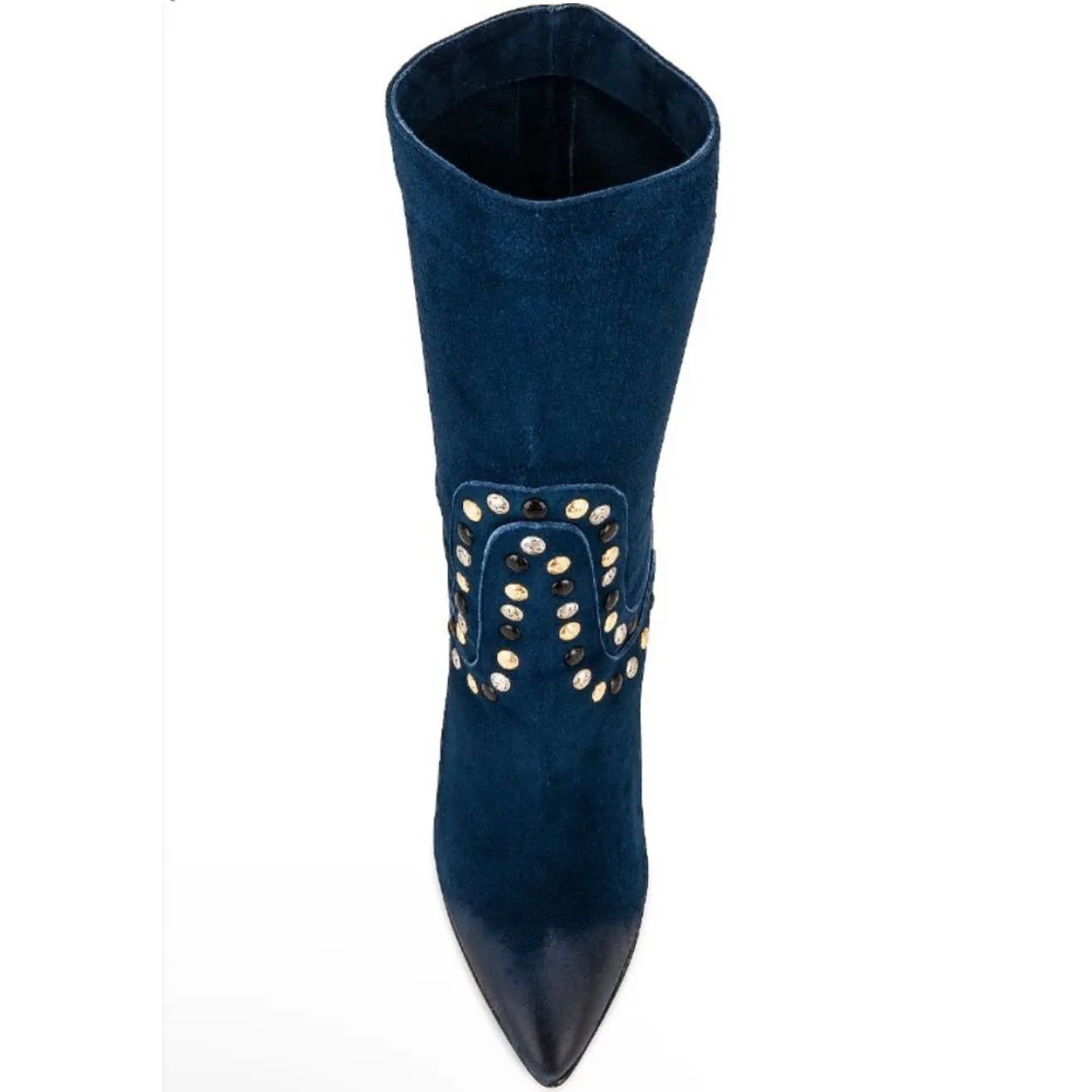 New! Free People Dakota Studded Western Boot Moon Blue Sz 40 US 9/9.5 $268 - Image 3