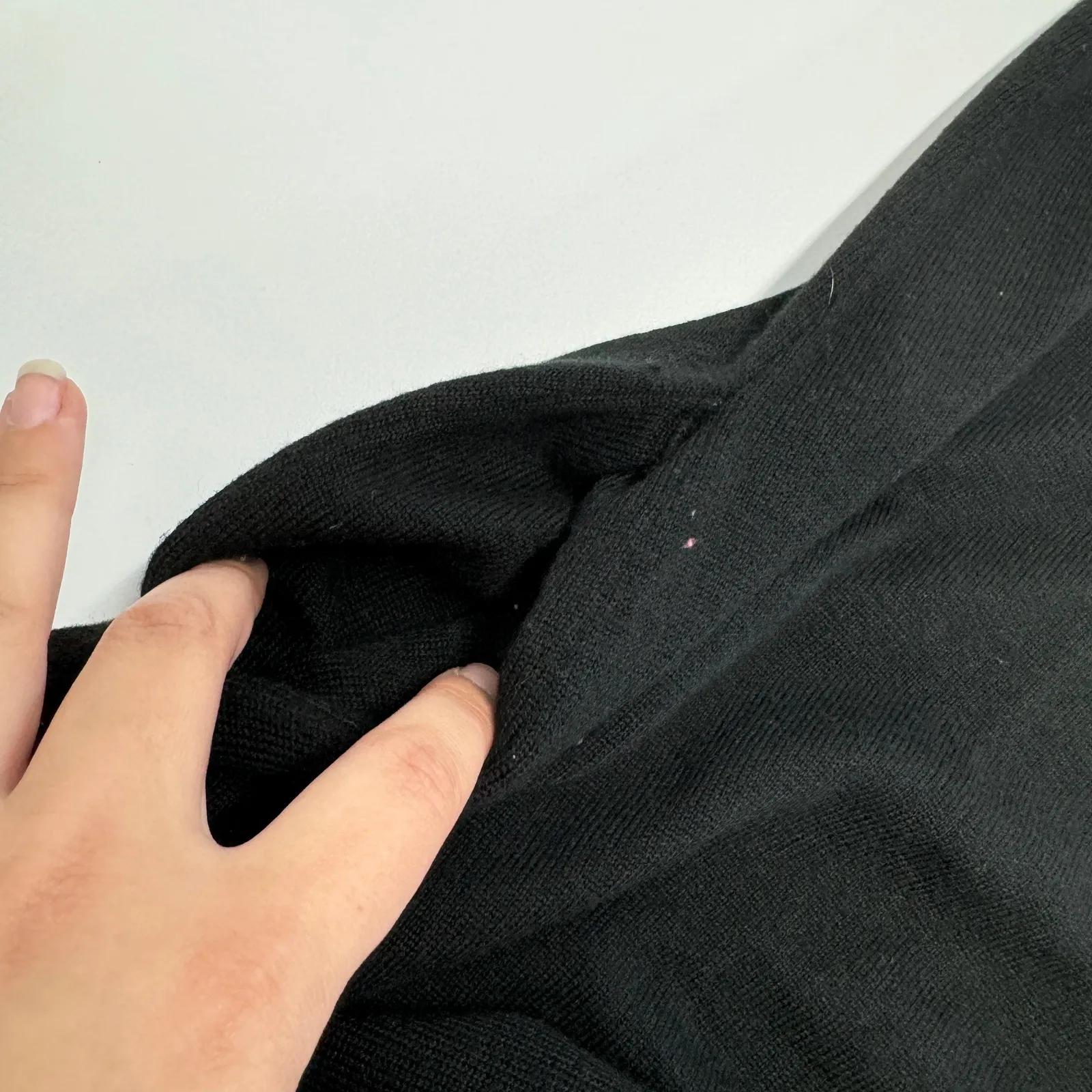 Mod Ref Dress‎ Womens Small Black Knit V Neck Midi Pockets - Image 10