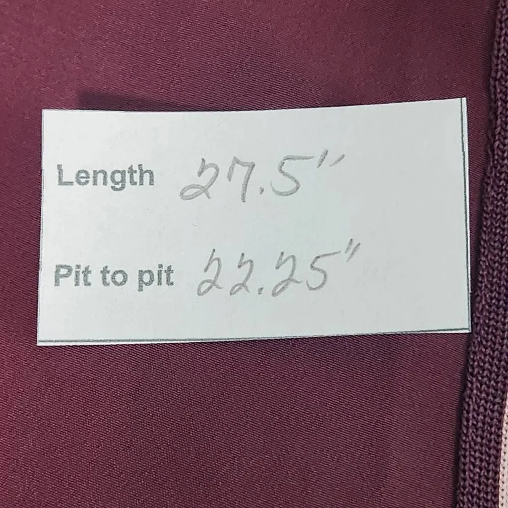 DG2 Diane Gilman Burgundy Tank Top with Sporty Stripes Size XL Oxblood Tank Top Red - Image 10